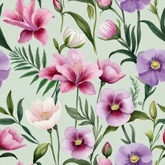 Wall Mural - Blooming Beauties: A Springtime Celebration of Nature's Elegance