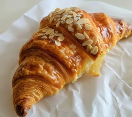 Canvas Print - almond croissant