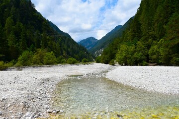 Wall Mural - View of Pišnica valley near Kranjska Gora in Gorenjska, Slovenia