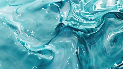 Poster - A detailed shot of a mixture of blue and green liquids, perfect for scientific or educational purposes