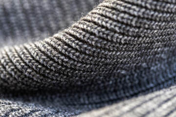 wool, knitted sweater, close-up of woolen fabric