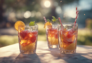 3D summer drink set