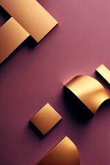 Sticker - abstract gold and purple background 