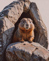 Wall Mural - Alpine Marmot