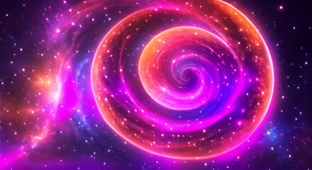 Wall Mural - colorful spiral galaxy in deep space seamless looping time lapse video animation background 4k anima