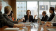 © CNISAK - Business persons on meeting in the office., Intense Discussion and Collaboration Among Professionals During a Critical Business Meeting in a Modern Conference Room
