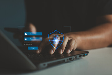 Aufkleber - 2FA increases the security of your account, Two-Factor Authentication digital screen displaying a 2fa concept, Privacy protect data and cybersecurity. Cyber information security concept.