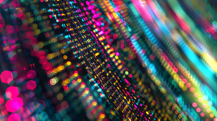 a computer screen filled with colorful lines of code