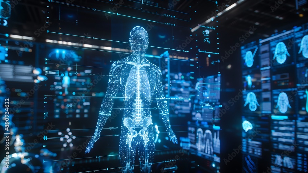 x ray image of human body Stock Illustration | Adobe Stock