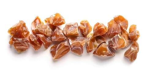 Poster - A group of peeled oranges arranged on a white surface