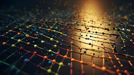 abstract technology background with glowing lines