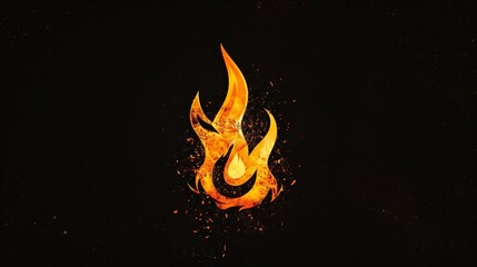 Poster - Luminous Flame Art: A Study of Fire's Intense Glow and Heat