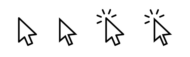 Wall Mural - Cursor icon set. Click icons