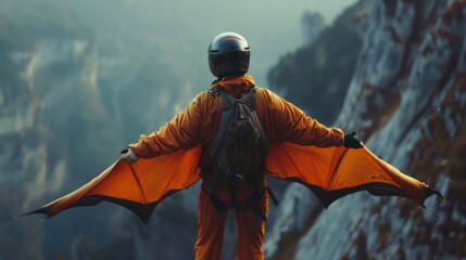 Wall Mural - wingsuit flying extreme sports