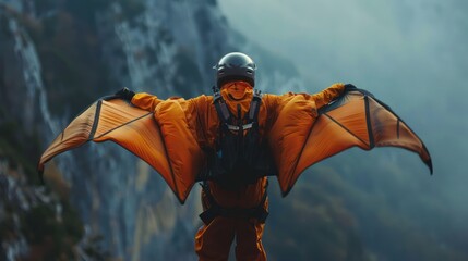 Wall Mural - wingsuit flying extreme sports