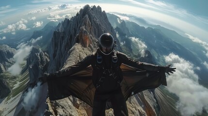 Wall Mural - wingsuit flying extreme sports