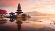 © KaitoDesign - Ancient pura ulun danu bratan, besakih or famous hindu temple and tourist in bali island at sunrise