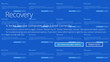 © wetzkaz - creative asbtract of many computer screens are not working, recovery, it looks like the computer did not load correctly, restart computer, fictional blue screen of death error bug message