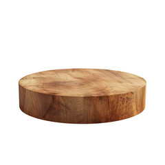 Canvas Print - Wooden Round Cutting Board on Black Background