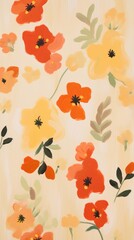 Wall Mural - Flower pattern backgrounds wallpaper.