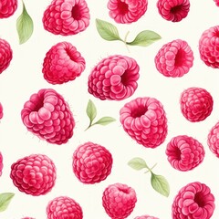 Wall Mural - Rasberry raspberry pattern fruit.