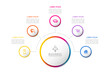 © Rasarin - Vector infographic business presentation template with circular interconnection with 5 options.
