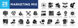 © sakuri - Marketing Mix, product, promotion, strategy, business, price icon set. icons collection. Simple vector illustration