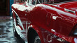 © Andrei - photo close-up of a red retro car, the atmosphere of a vintage movie