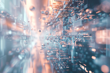 Wall Mural - abstract background and texture of science and future technology backgrounds. generative ai