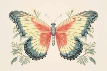 Sticker - Butterfly drawing sketch animal.