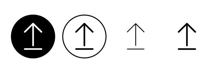 Poster - Upload icon set. load data symbol