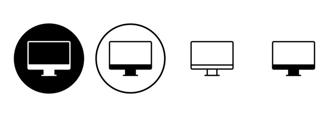 Poster - Computer icon set. computer monitor icon vector.