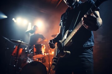 Poster - Guitar guitarist musician concert.