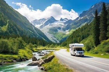 Poster - Nature road landscape outdoors.