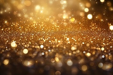 Wall Mural - Golden light glitter night backgrounds.