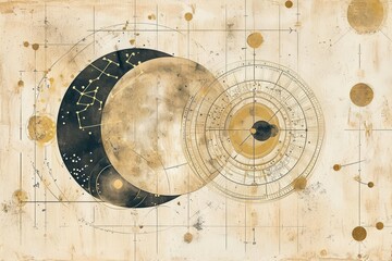astrology old backgrounds concentric.