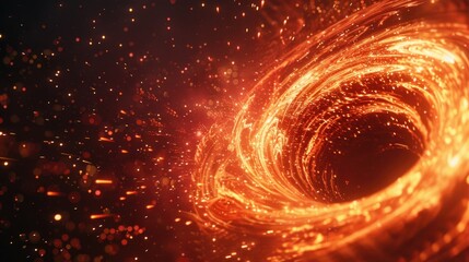 Wall Mural - black hole in dark space