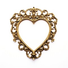 Sticker - Heart design frame vintage jewelry pendant locket.