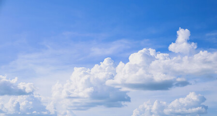 Wall Mural - the sky is blue with beautiful clouds.
