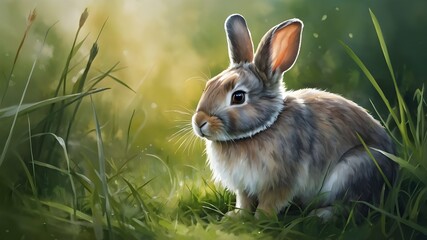 rabbit on the grass