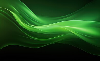 Canvas Print - Flowing green abstract background