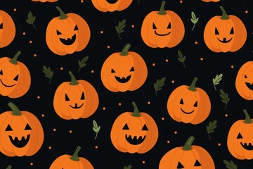 Poster - Jack o lantern backgrounds halloween pattern.