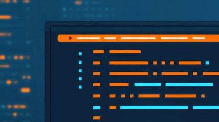 Tech startup, coding and software development, flat design illustration