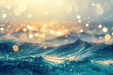 Poster - Ocean icon pattern bokeh effect background ocean backgrounds outdoors.