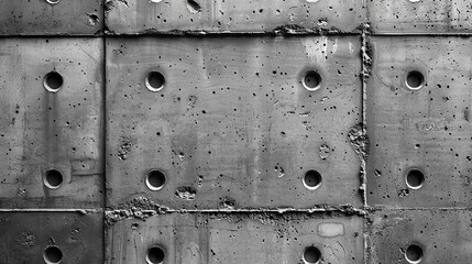 Wall Mural - Concrete Wall with Holes Texture