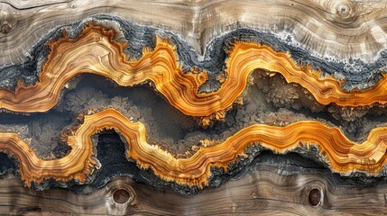 Sticker - Wood Grain Abstract Art