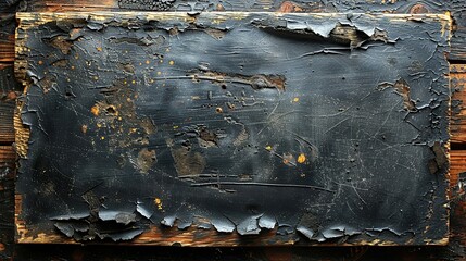 Sticker - Weathered Black Wooden Board