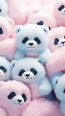 Wall Mural - Baby panda plush cute toy.