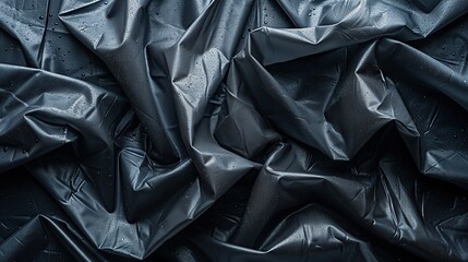 Poster - Abstract Water Droplets on Black Fabric