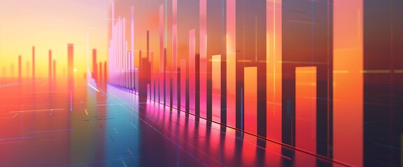 Wall Mural - Insightful stock market bar chart portraying sectoral changes, facilitating informed decision-making for investors.